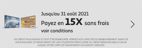 Payez en 15X sans frais